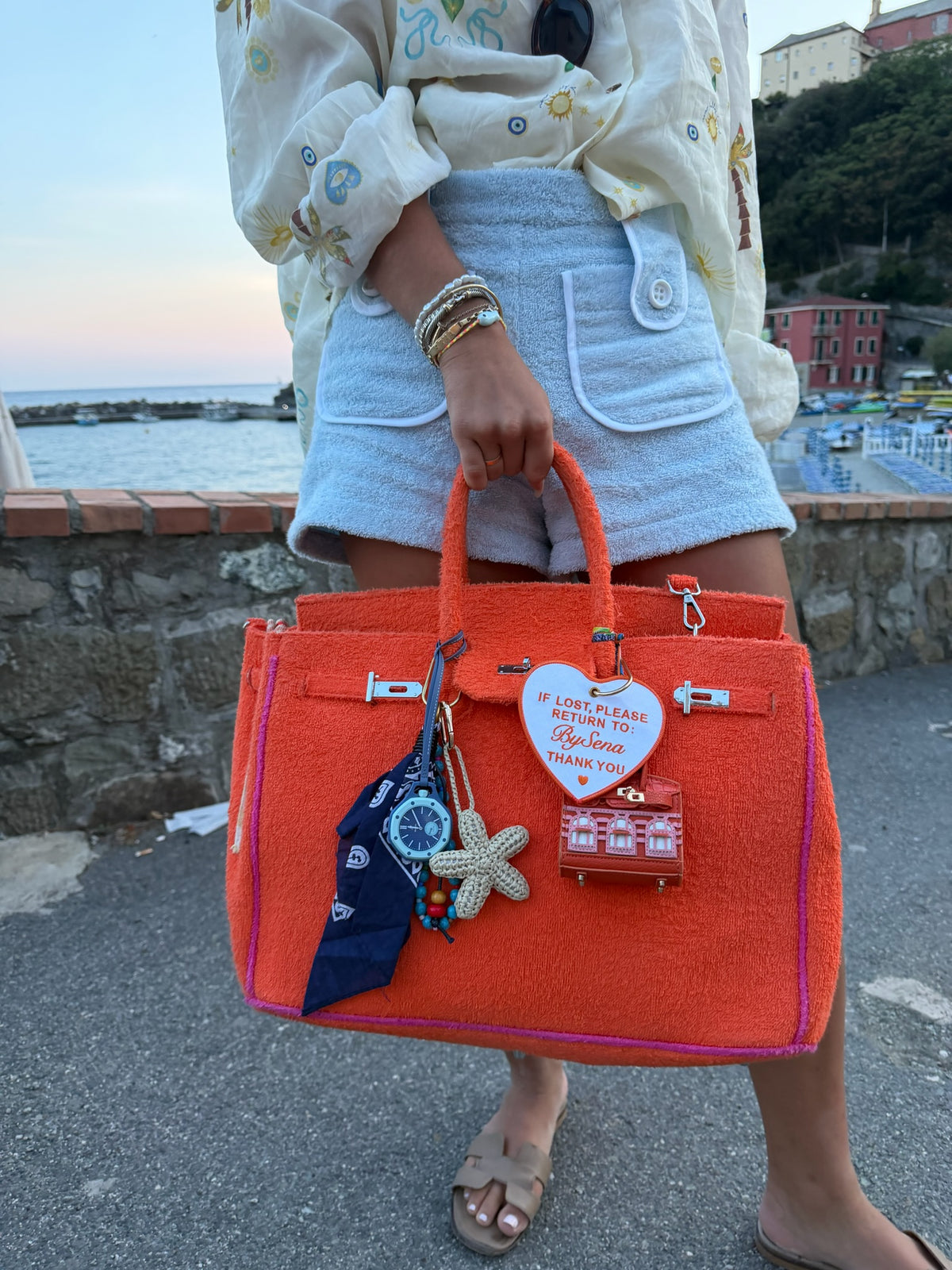ORANGE TOWEL TOTE