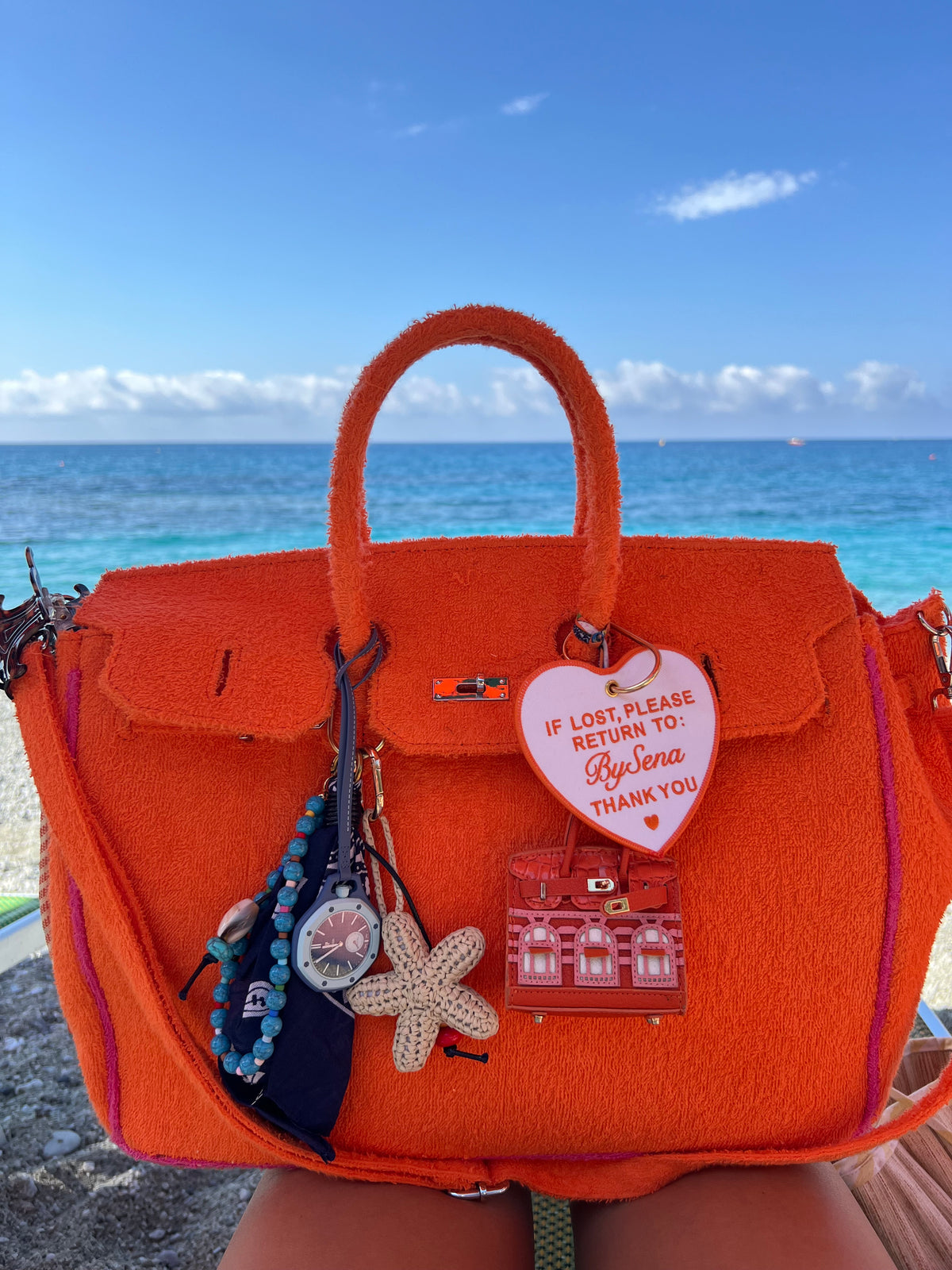 ORANGE TOWEL TOTE